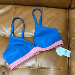 NWT BODEN Arezzo V-neck Color block bikini Top . Sz 6. 9E